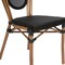 Flash Furniture Marseille Thonet French Bistro Stacking Chair, Black Textilene and Bamboo Print Aluminum Frame, 4PK 4-SDA-AD642002S-TXT-BK-NAT-GG - alternate 3